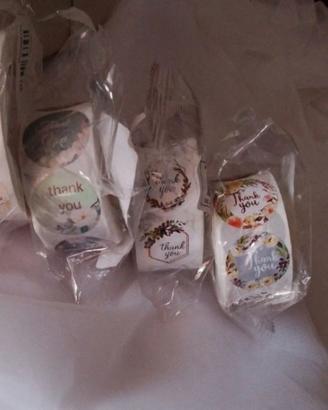 Confezione 500 Adesivi con scritta thank you
