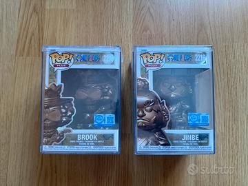 Funko Pop Bronze Brook 2215 e Jinbe 2216 One Piece
