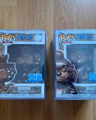 Funko Pop Bronze Brook 2215 e Jinbe 2216 One Piece