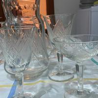 Servizio completo calici di cristallo di Boemia