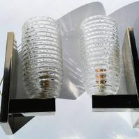 2 applique  in vetro di Murano  a forma di alveare