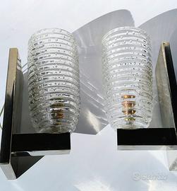 2 applique  in vetro di Murano  a forma di alveare