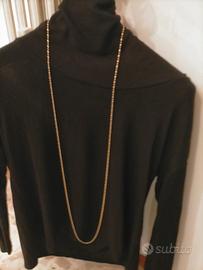 collana vintage a catena dorata 