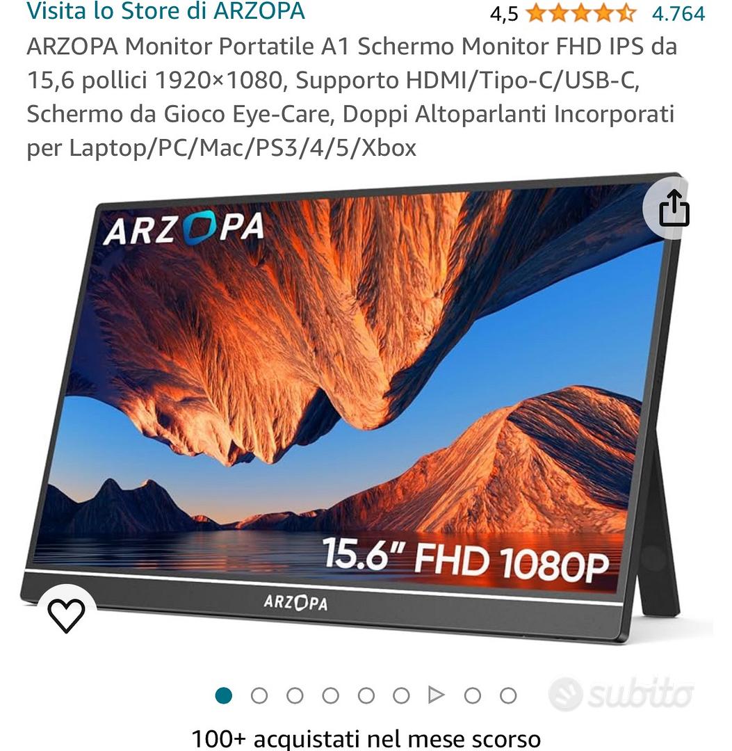 by ARZOPA Monitor Portatile, 14 Pollici FHD 1080P Monitor Schermo