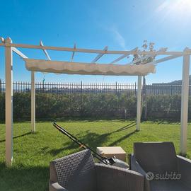 gazebo alluminio bianco 3x4mt