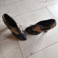 scarpa décolleté tronchetto tacco 10