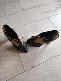 scarpa décolleté tronchetto tacco 10