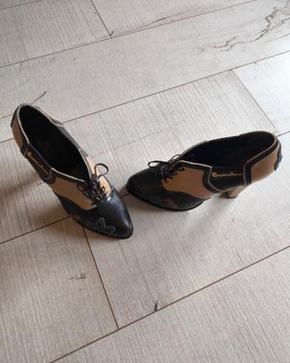 scarpa décolleté tronchetto tacco 10