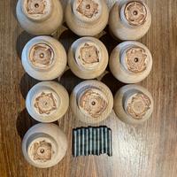 Piedini in legno di faggio grezzo