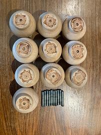 Piedini in legno di faggio grezzo