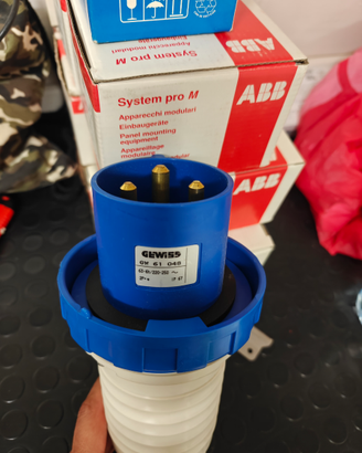 Spina 63A 2poli +terra 220 - 250V