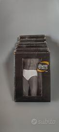 6 slip bianchi da uomo in cotone elasticizzato