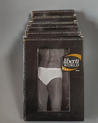 6 slip bianchi da uomo in cotone elasticizzato