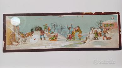 1880 ca, DIAPOSITIVA su VETRO per LANTERNA MAGICA