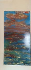 paesaggio dipinto a mano 50x100