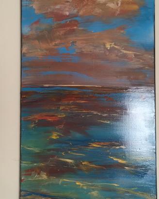 paesaggio dipinto a mano 50x100