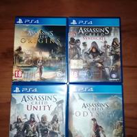 4 capitoli di Assassin's Creed per ps4 = 30 euro