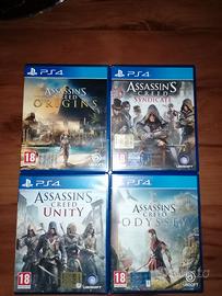 4 capitoli di Assassin's Creed per ps4 = 30 euro