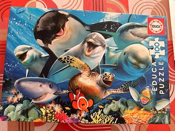 Puzzle dinosauri + mare 100 pezzi