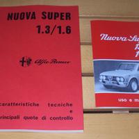 Manuali Alfa Romeo Giulia Nuova Super 1300 1600