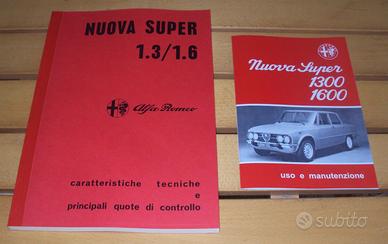 Manuali Alfa Romeo Giulia Nuova Super 1300 1600