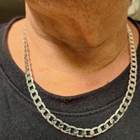 Catena uomo finitura Argento - Modello Grumetta - 