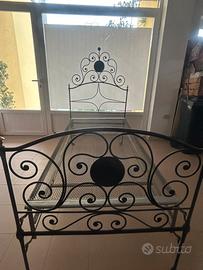 Letto antico singolo ferro battuto