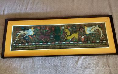 Quadro messicano dipinto a mano su sughero