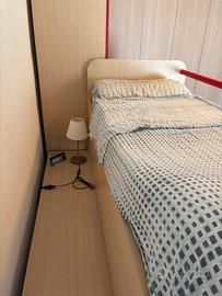 letto a castello salvaspazio scorrevole+cassetti