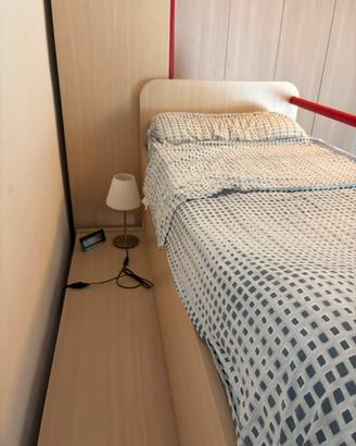 letto a castello salvaspazio scorrevole+cassetti