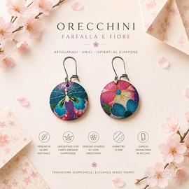 orecchini decoupage giapponese 