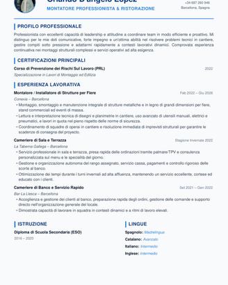 Cameriere-Commis-barista