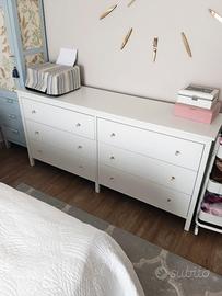 Cassettiera capiente koppang ikea bianco naturale 