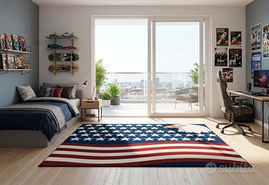 Tappeto USA Flag & Eagle - Aquila  - 118x170 cm
