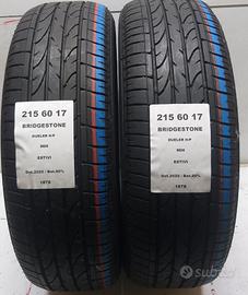 2 GOMME 215 60 17 BRIDGESTONE A1878