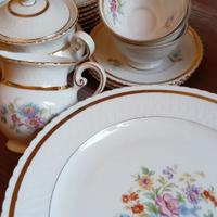 servizio piatti del primo ‘900 in porcellana decor