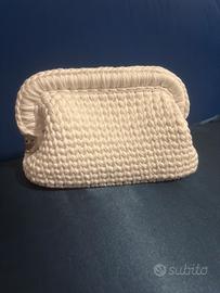 Borsa uncinetto bianca