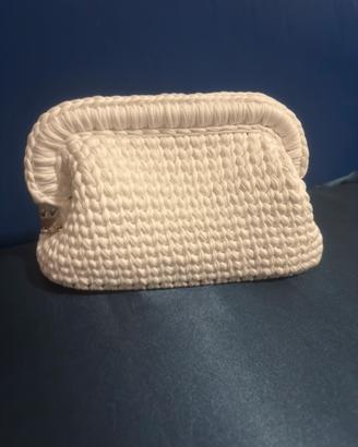 Borsa uncinetto bianca