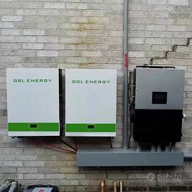 Kit 10kw fotovoltaico accumulo 6kw litio off grid