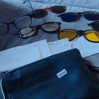 occhiali da sole con 5 clip magnetiche
