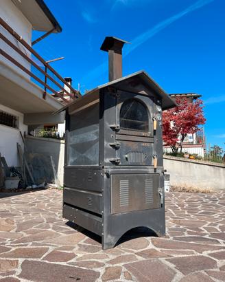 Forno a Legna CLEMENTI Cottura Indiretta con Ruote