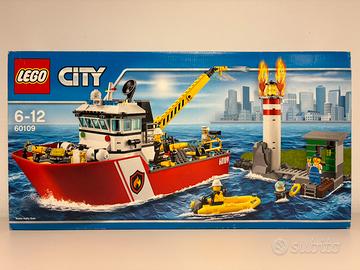 LEGO City 60109 Fire Boat-Retired Set, Never Built