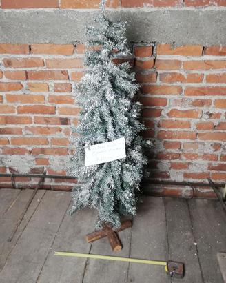 Albero di natale finto, slim, innevato h 125 cm ca