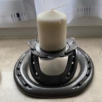 Porta candela in ferro battuto