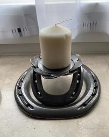 Porta candela in ferro battuto