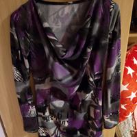 vestito corto con fantasia astratta