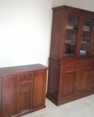 Vetrinetta credenza arte povera legno massello