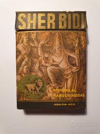 RARO PACCHETTO VUOTO SIGARETTE SHER BIDI INDIA ‘70