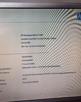 HP elite desk 800g2 toner i7 6700 64gb ram 2tb ssd