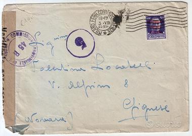 Francobolli Rsi Busta con francobollo fascetti